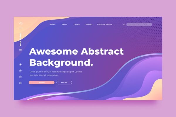 抽象流体背景巨幅插画网站着陆页设计模板素材 SRTP – Abstract Background.39