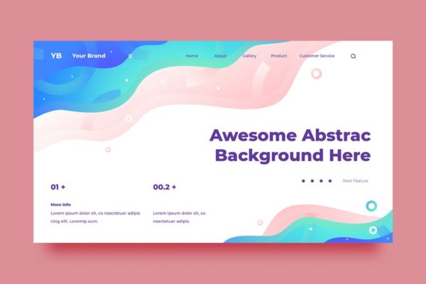 抽象流体背景网站着陆页设计模板素材 SRTP – Abstract Background.36