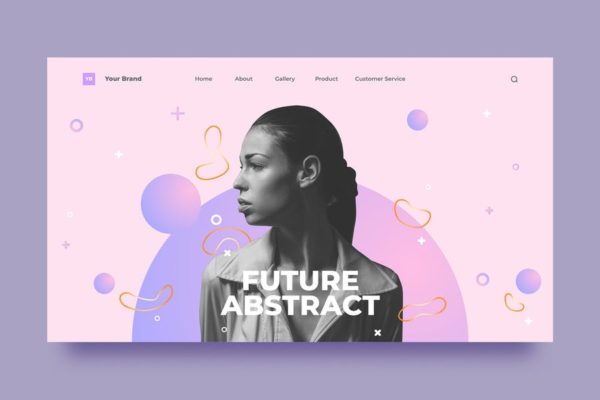 时尚人物背景网站着陆页设计模板素材 SRTP – Abstract Background.41