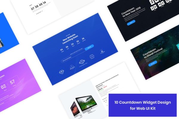 10款网页倒计时/计数器UI设计套件 10 CountDown/Counters Widget Design for Web-UI Kit