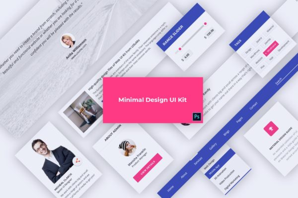 Material Design设计规范Web界面设计UI设计套件模板素材 Material Design Web UI Kit
