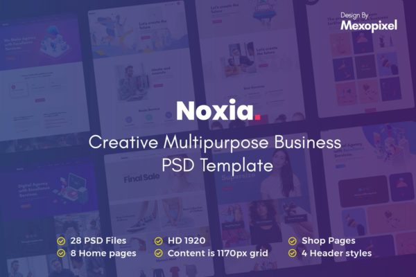 创意多行业适用企业官网设计模板素材合集 Noxia – Creative Multipurpose Business Template