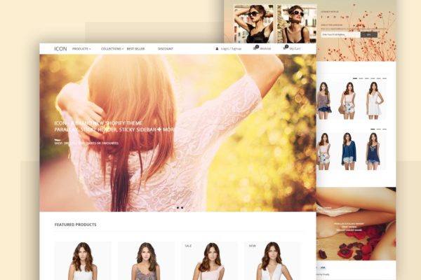 服装品牌零售电商平台网上商城UI设计模板素材 Retail – Web UI Design Concept