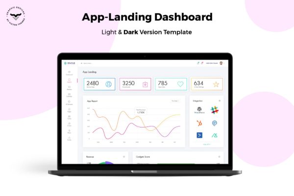 APP应用管理平台后台设计UI设计套件模板素材 App Admin Dashboard UI Kit
