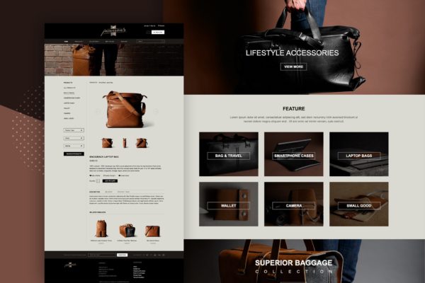 独立品牌电商网站网上商城UI设计模板素材 Retail – Web UI Design Concept
