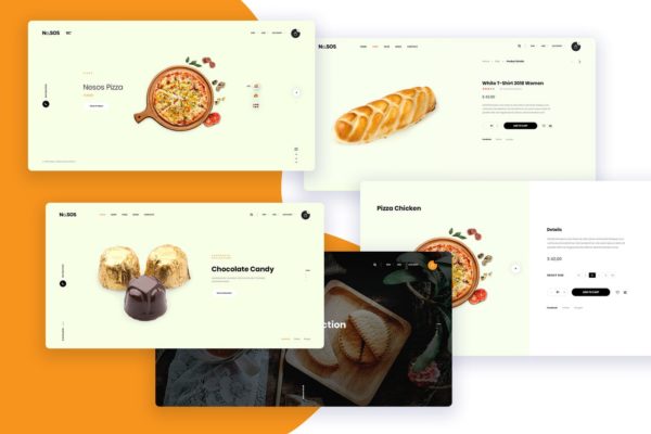 面包烘焙品牌网上商城设计PSD分层设计模板素材 Ne28 – bakery store Ecommerce PSD template