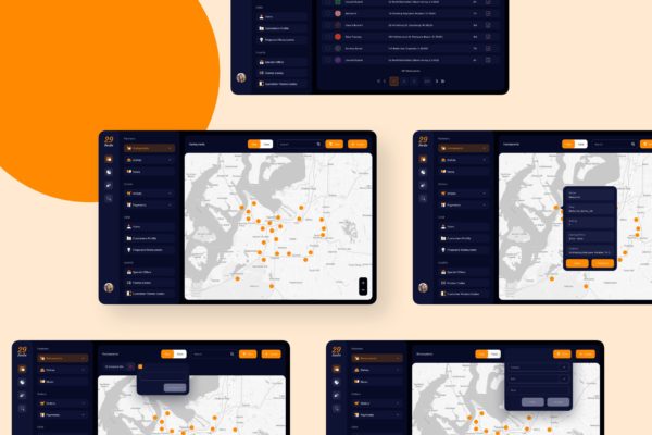 美食主题网站/平台餐厅管理界面UI设计模板素材 29Foodie Food Admin Restaurant Ui – FP
