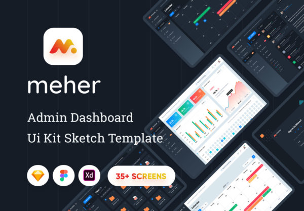第一素材下午茶：网站后台管理仪表板UI组件Sketch模板