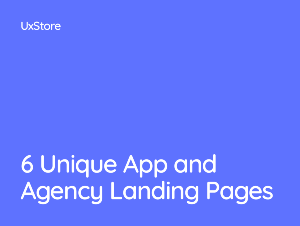 第一素材下午茶：6个独特的应用程序和代理商网站着陆页设计模板素材[Fig]