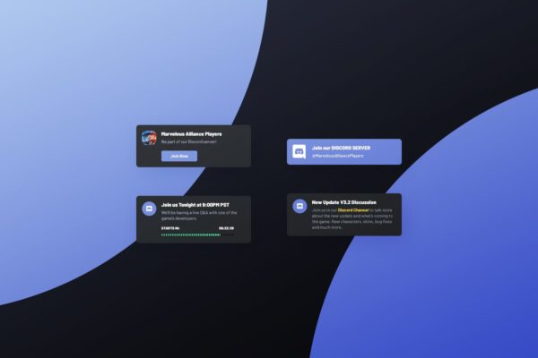 社交媒体卡片式设计UI设计模板素材v1 Asgard Plugin – Discord UI Cards – PSD Template