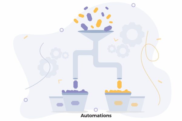 自动化过滤CRM概念插画精选设计免费素材 Automations Filter Illustration CRM