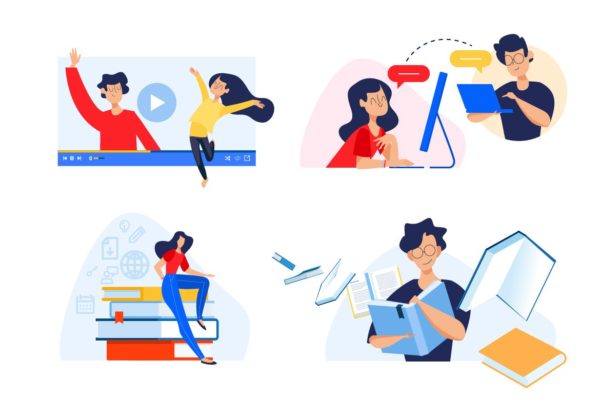 校园教育主题矢量概念插画精选 Set of education concepts