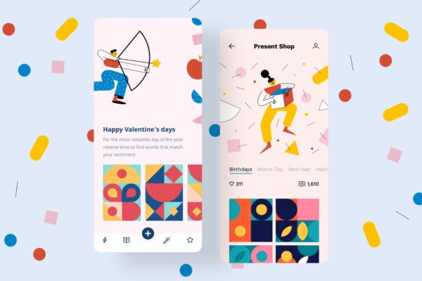 移动手机购物APP界面设计矢量插画设计精选素材 Shop Mobile Interface Illustrations