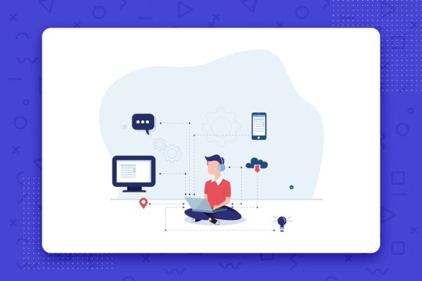 物联网智能设备矢量概念插画精选素材 Internet of things illustration of smart devices