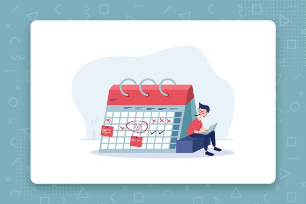 日程计划主题扁平设计风格矢量概念插画精选 Planing Schedule flat vector illustration concept