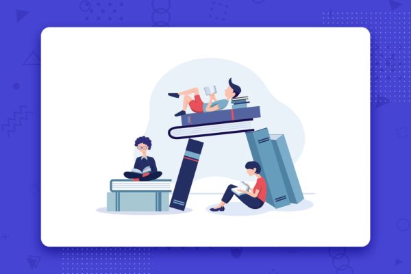 图书阅读场景矢量概念插画精选 Read Book Everywhere vector illustration concept