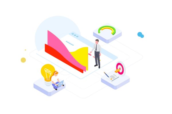 财务规划金融主题等距概念插画精选v2 Financial Planning Isometric Illustration – FV