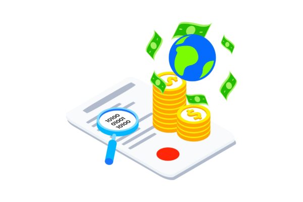 区块链技术智能合约概念插画精选素材v7 Smart Contract on Blockchain Isometric 7 – TU