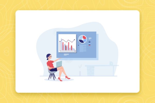 数据分析主题扁平设计风格矢量概念插画精选 Data Analysis flat vector illustration concept