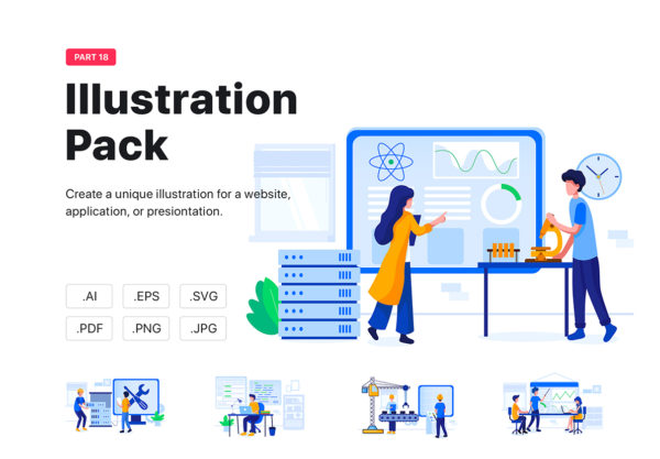 第一素材下午茶：技术主题矢量插画设计精选素材合集