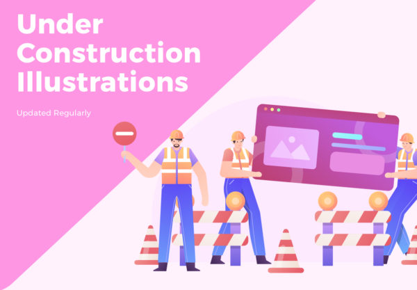 蚂蚁素材下午茶：建筑建设施工场景矢量插画设计精选设计模板精选素材