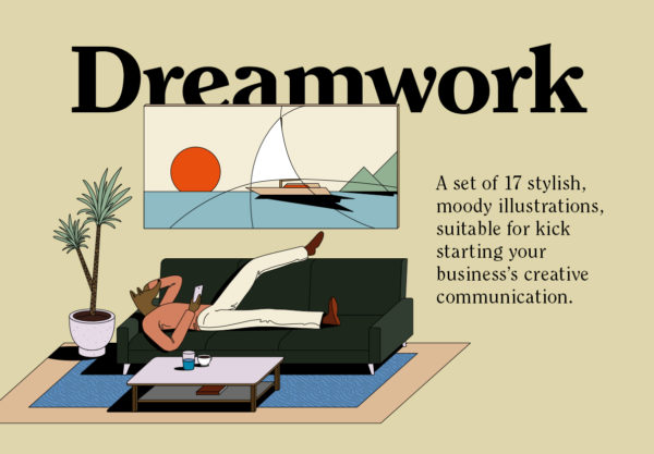 第一素材下午茶：一组17个时尚喜怒无常的矢量插画设计精选合集