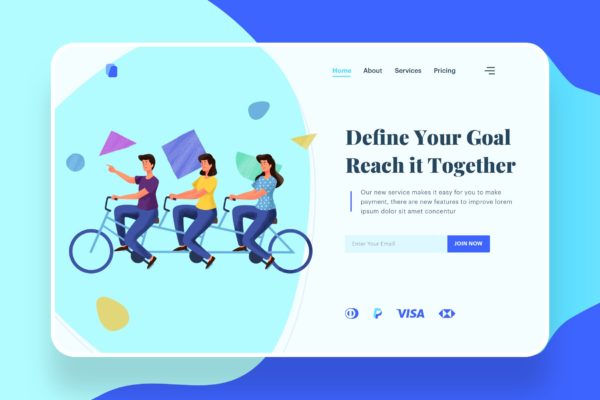 目标确定主题网站设计矢量插画设计精选素材 Define Your Goal Illustration – Website Header