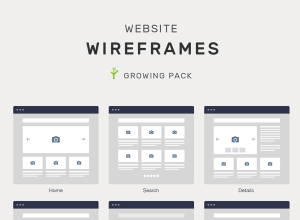 专业的网站线框图精选模型（Wireframe Mockups）文件下载 (ai)
