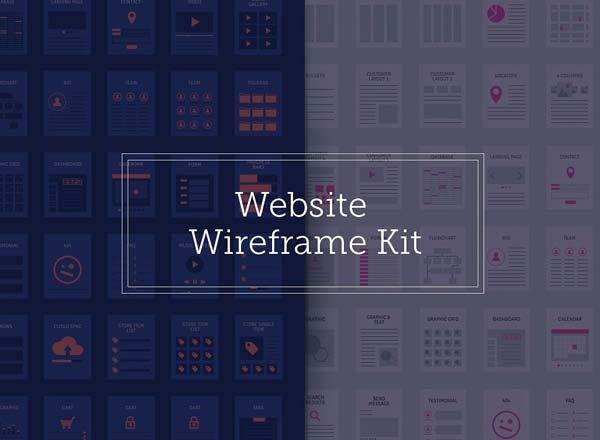 超实用网页设计线框图精选素材 Website Wireframe Kit [AI&EPS]