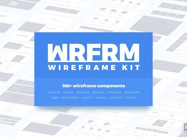 完美的网页UI组件包(交互设计WireFrame)模版下载[PSD]