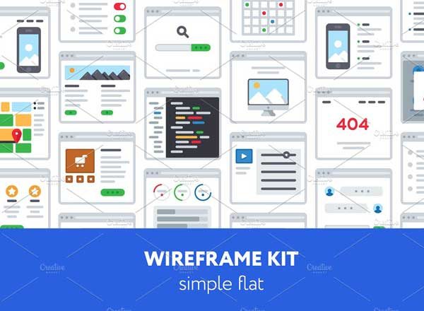 超实用 UX 线框图精选套件 UX Wireframe kit