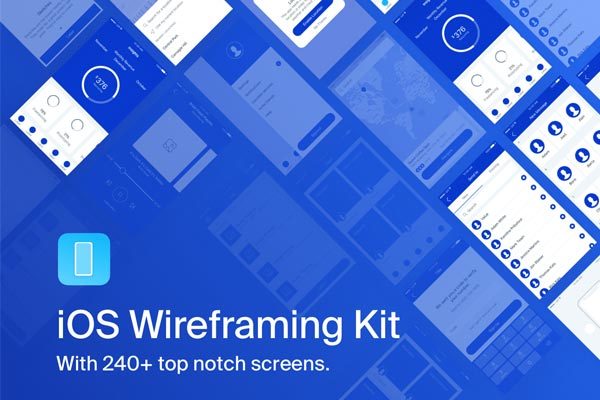 蚂蚁素材下午茶：完美的iOS交互ui设计线框图精选套装[sketch]