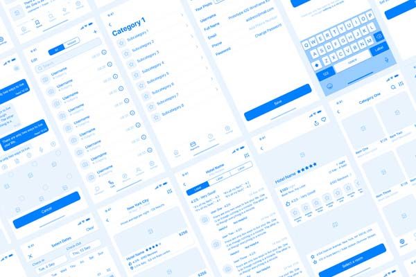 iOS线框图精选套装下载[XD]