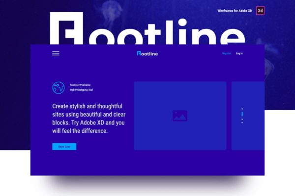 网站原型设计线框图精选设计套件 Rootline Wireframe UI Kit