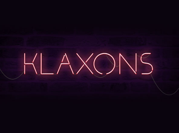 霓虹灯风格创意广告设计创意字体 Klaxons Neon Style Font