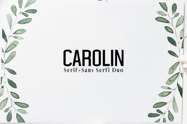 优雅华丽Carolin衬线＆无衬线创意字体系列 Carolin Duo Font Family Pack