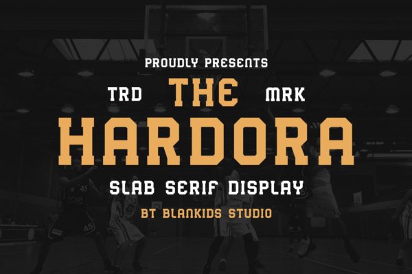 标题/包装/Logo标志设计粗衬线英文创意字体 Hardora – Slab Serif Display Typeface
