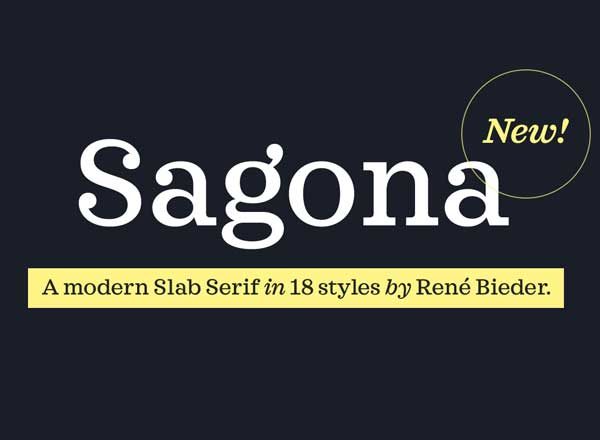 粗衬线英文印刷排版创意字体Sagona Font Family