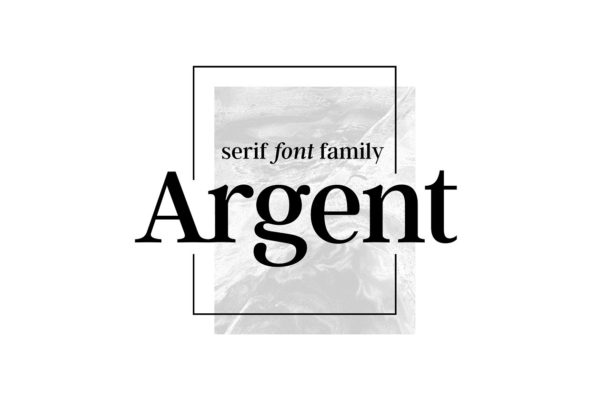 衬线创意字体 Argent CF: expressive serif font