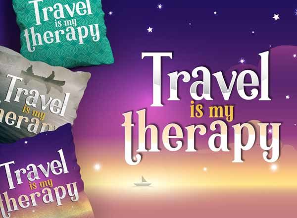 一款旅行主题英文衬线创意字体打包[ai,eps,otf]