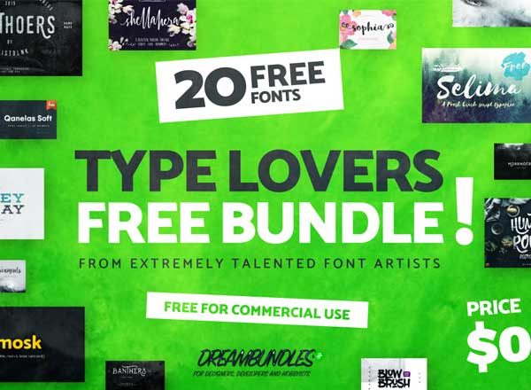 手写英文创意字体精选包 20 Whopping Fonts