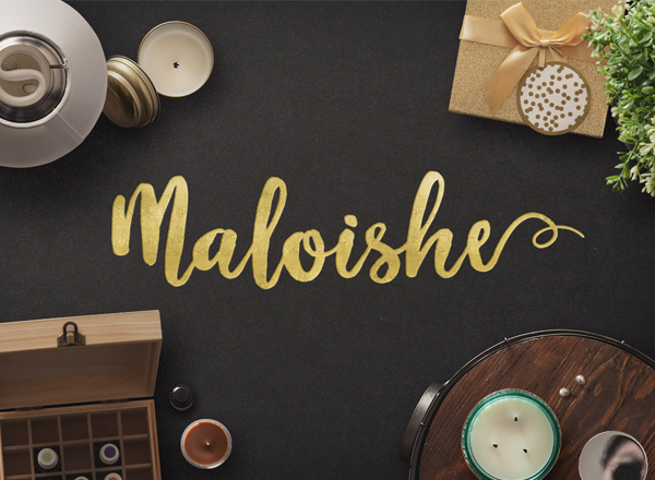 手写英文创意字体精选 Maloishe Brush Script Font（含网页创意字体精选）