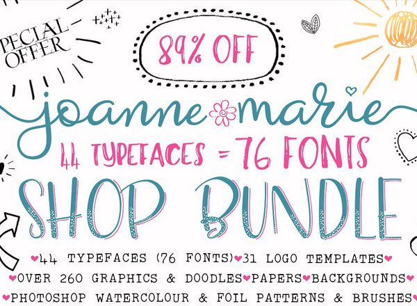 海报设计创意字体精选素材包 Font Bundle – Shop Bundle（极力推荐）