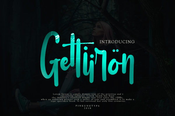 非常酷的英文创意字体精选 Gettiiron Script Font [otf,ttf]