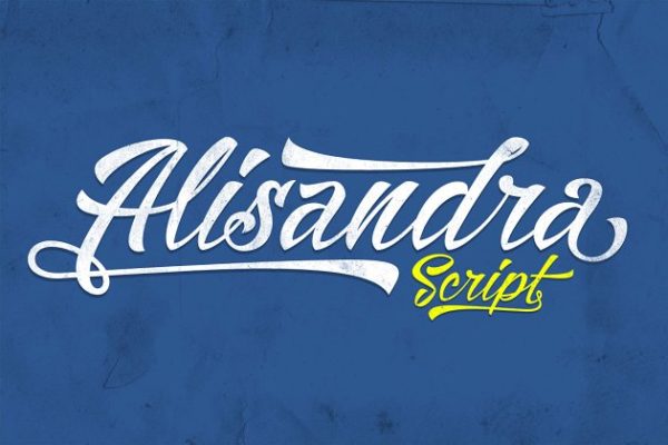 非常适合做标题的手写英文创意字体精选 Alisandra Script