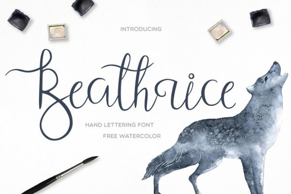 手写英文书法创意字体精选 Beathrice Script Font
