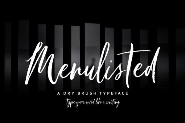 英文书法笔刷创意字体精选 Menulisted Brush Script
