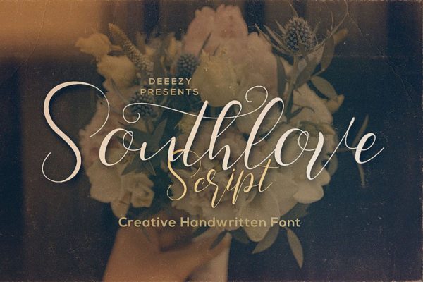 创意手写英文书法创意字体精选 Southlove Script Font