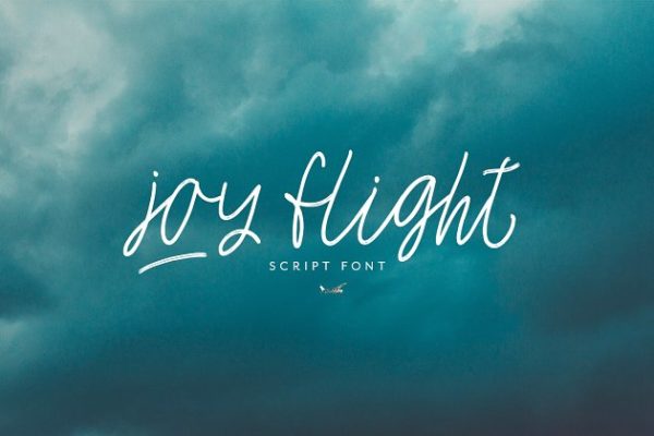 豪迈流畅钢笔英文书法创意字体精选 Joy Flight Script Font