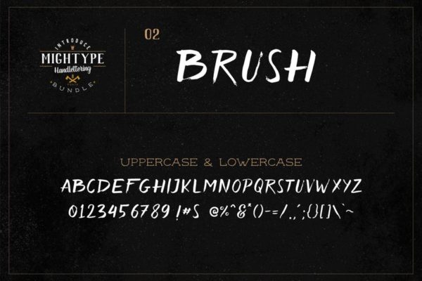 Mightype英文笔刷创意字体精选 Mightype 02 – Brush